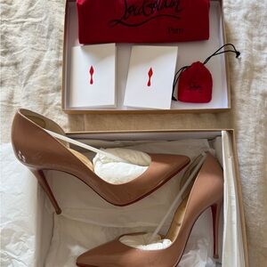 Christian Louboutin Nude Patent Leather Heels
